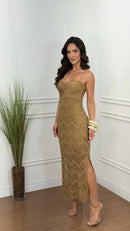 Vestido de punto Yasmin Gold